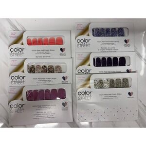 Color Street Nail Polish Strips Assorted Glitter NEW in Packages Lot of 6
